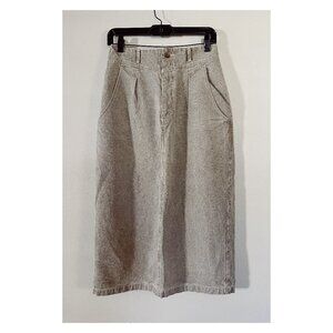 VTG Calvin Klein Sport Sz M Gray Denim Midi Skirt Made in USA